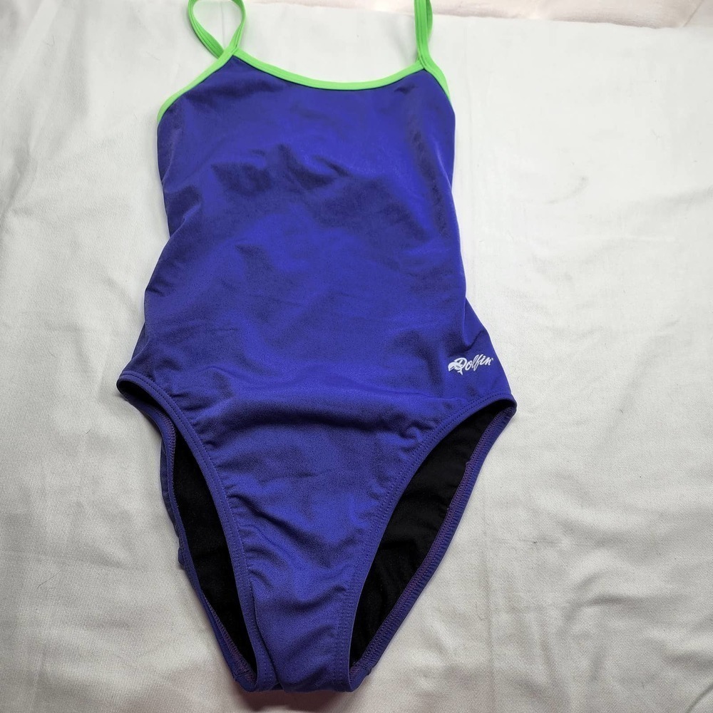 Dolphin Blue and Green Onepiece Swimsuit Size 32